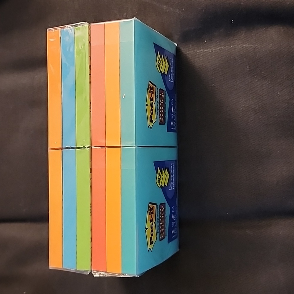 Post It Notes, 3x3 Inches, Pop-Up Style, 6 pads each. New, never opened. - Picture 3 of 4